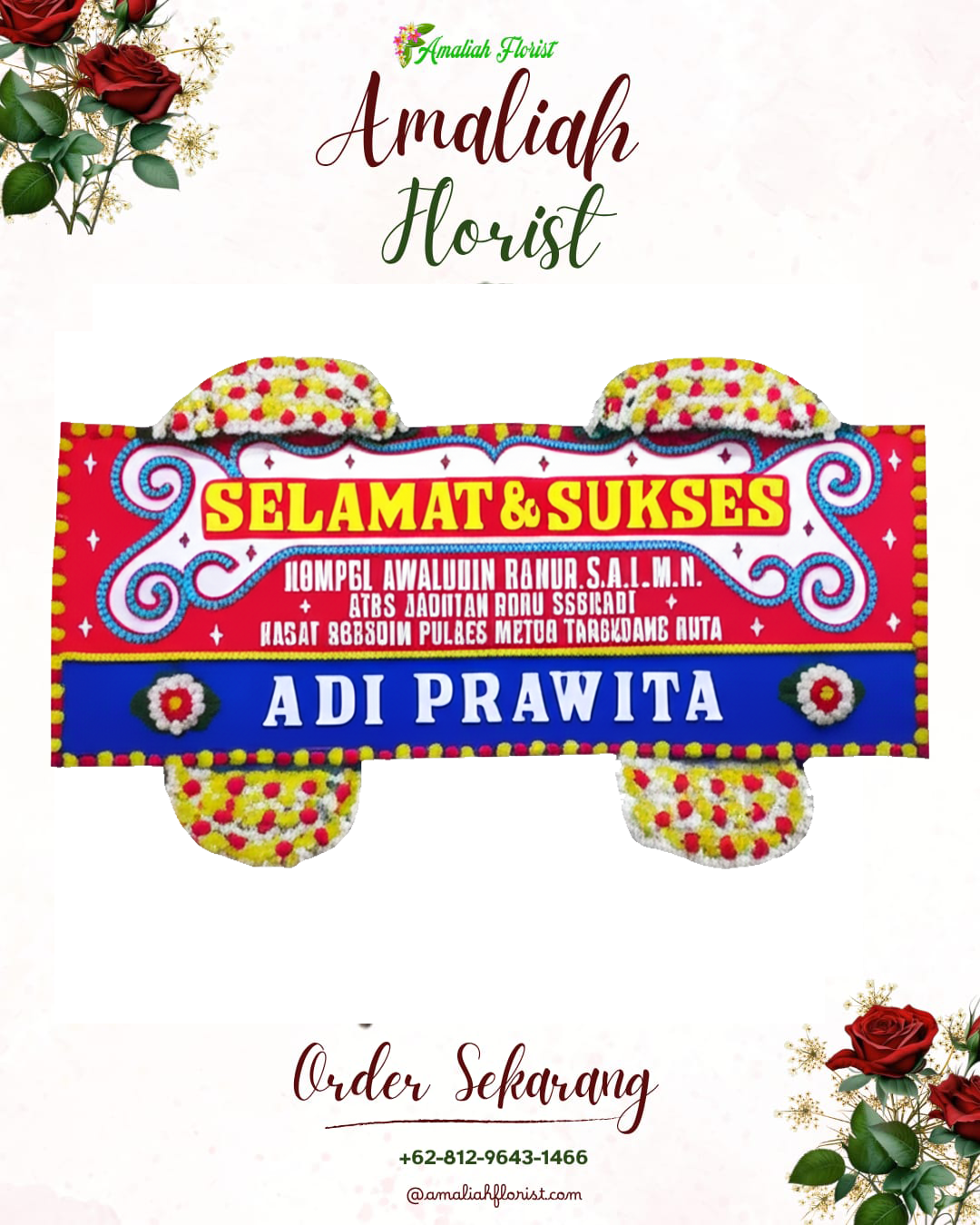 Papan Bunga Ucapan Selamat Pamanukan